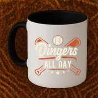 Home Runs Dingers All Day Baseball Home Run Dinger Gift Coffee Mug thumb 2