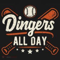 Home Runs Dingers All Day Baseball Home Run Dinger Gift Ornament thumb 1