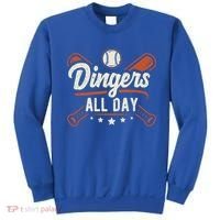 Home Runs Dingers All Day Baseball Home Run Dinger Gift Sweatshirt thumb 0