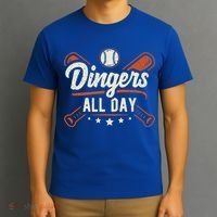 Home Runs Dingers All Day Baseball Home Run Dinger Gift T-Shirt thumb 3