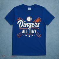Home Runs Dingers All Day Baseball Home Run Dinger Gift T-Shirt thumb 5