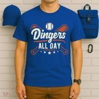 Home Runs Dingers All Day Baseball Home Run Dinger Gift T-Shirt thumb 6