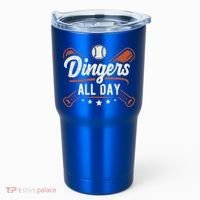 Home Runs Dingers All Day Baseball Home Run Dinger Gift Tumbler thumb 0