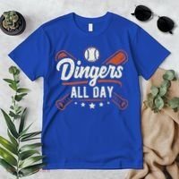 Home Runs Dingers All Day Baseball Home Run Dinger Gift Premium T-Shirt thumb 2