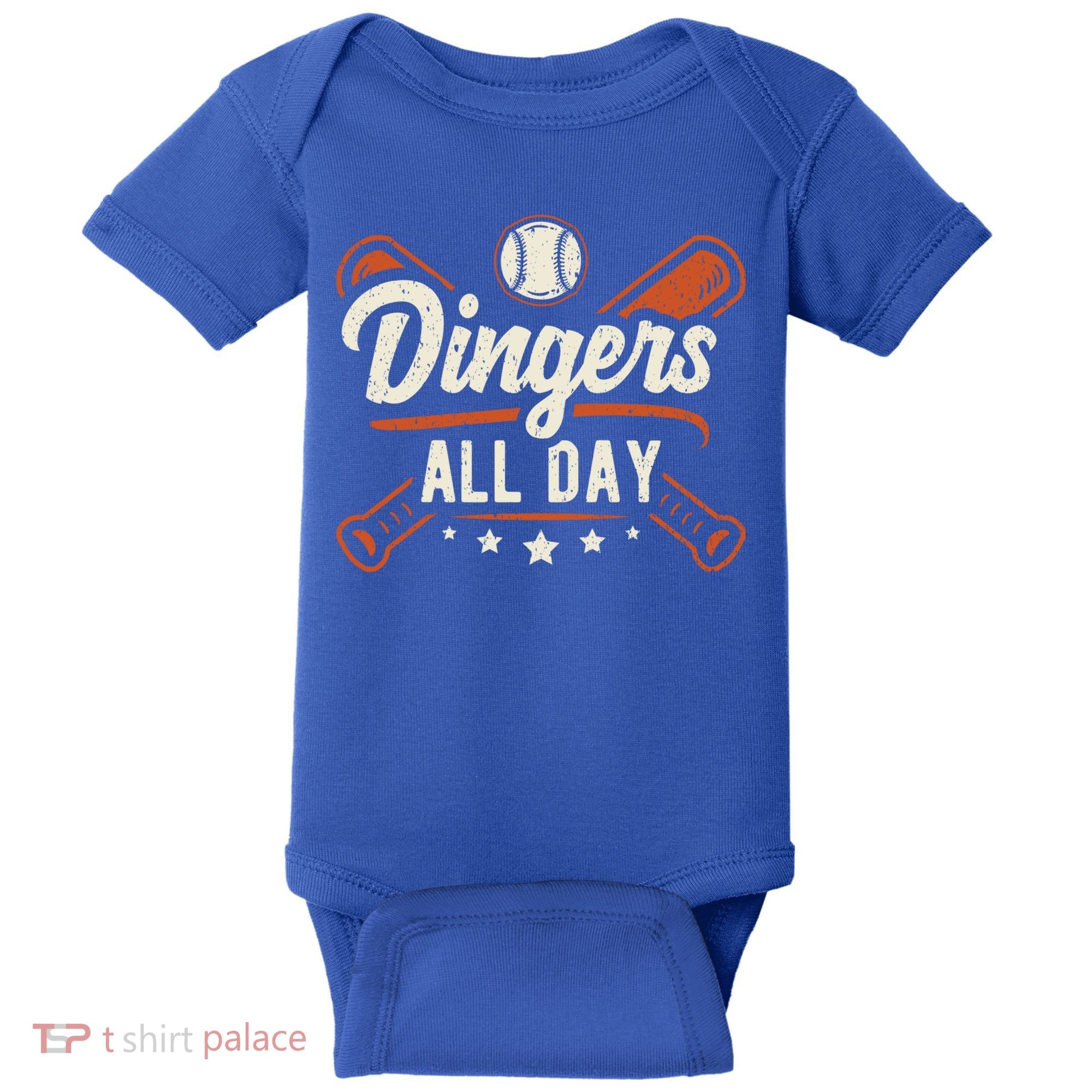 Home Runs Dingers All Day Baseball Home Run Dinger Gift Baby Bodysuit