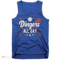 Home Runs Dingers All Day Baseball Home Run Dinger Gift Tank Top thumb 0