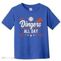 Home Runs Dingers All Day Baseball Home Run Dinger Gift Toddler T-Shirt thumb 0