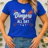 Home Runs Dingers All Day Baseball Home Run Dinger Gift Women's T-Shirt thumb 2