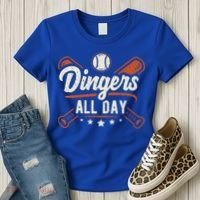 Home Runs Dingers All Day Baseball Home Run Dinger Gift Women's T-Shirt thumb 3