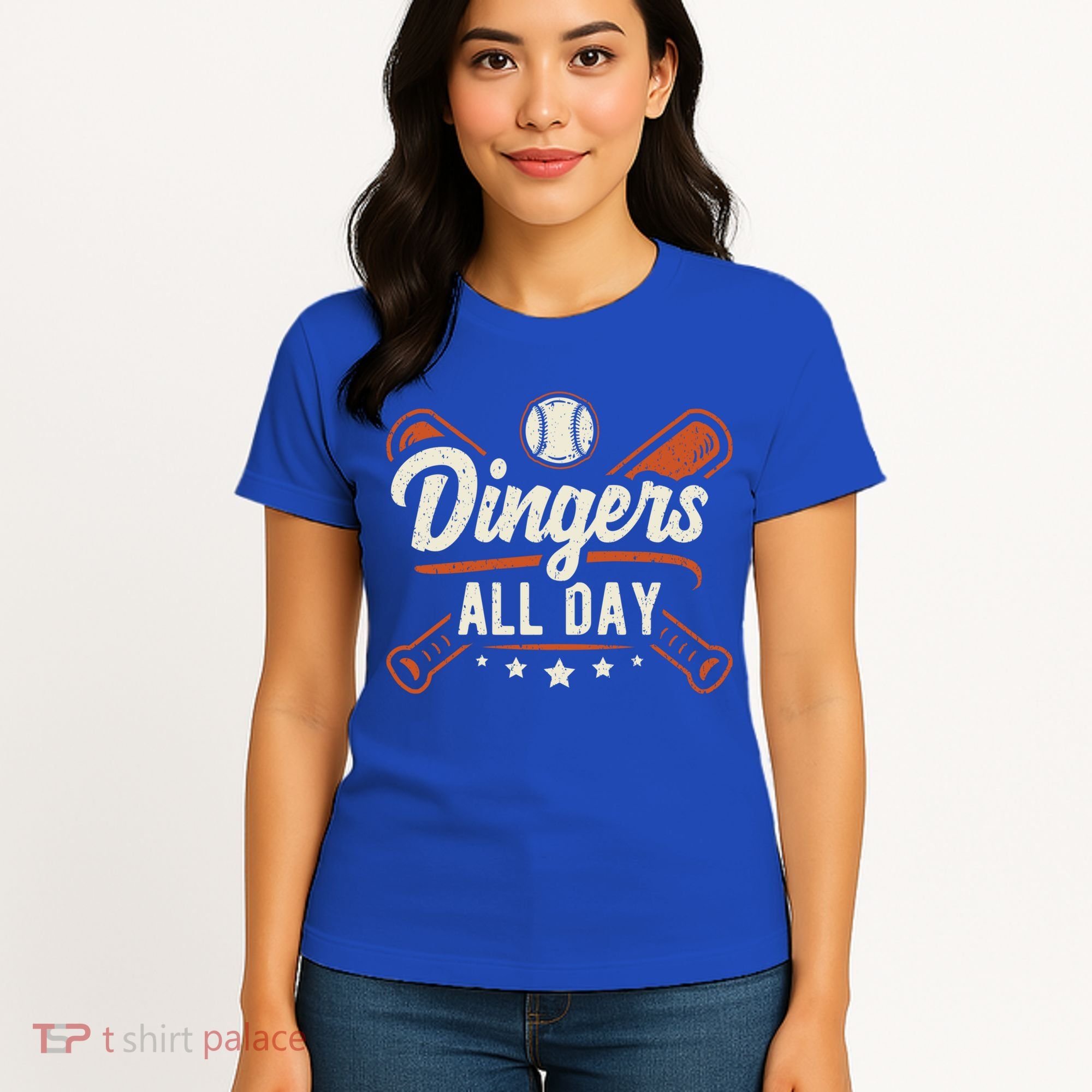 Home Runs Dingers All Day Baseball Home Run Dinger Gift Women's T-Shirt