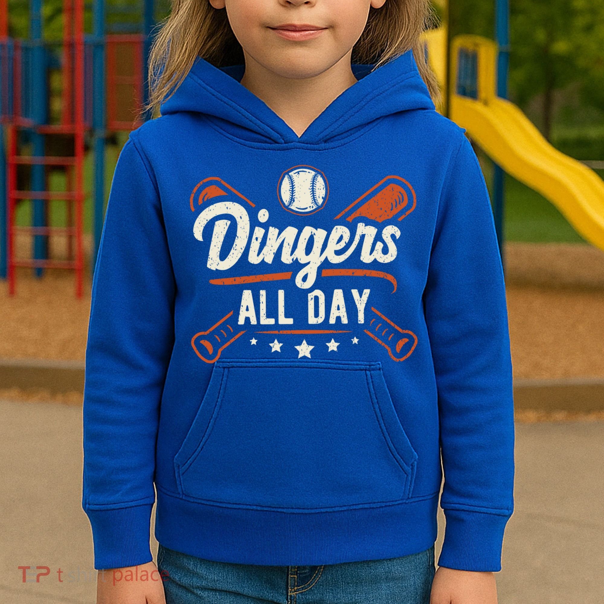 Home Runs Dingers All Day Baseball Home Run Dinger Gift Kids Hoodie