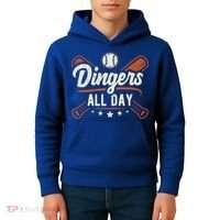 Home Runs Dingers All Day Baseball Home Run Dinger Gift Kids Hoodie thumb 4
