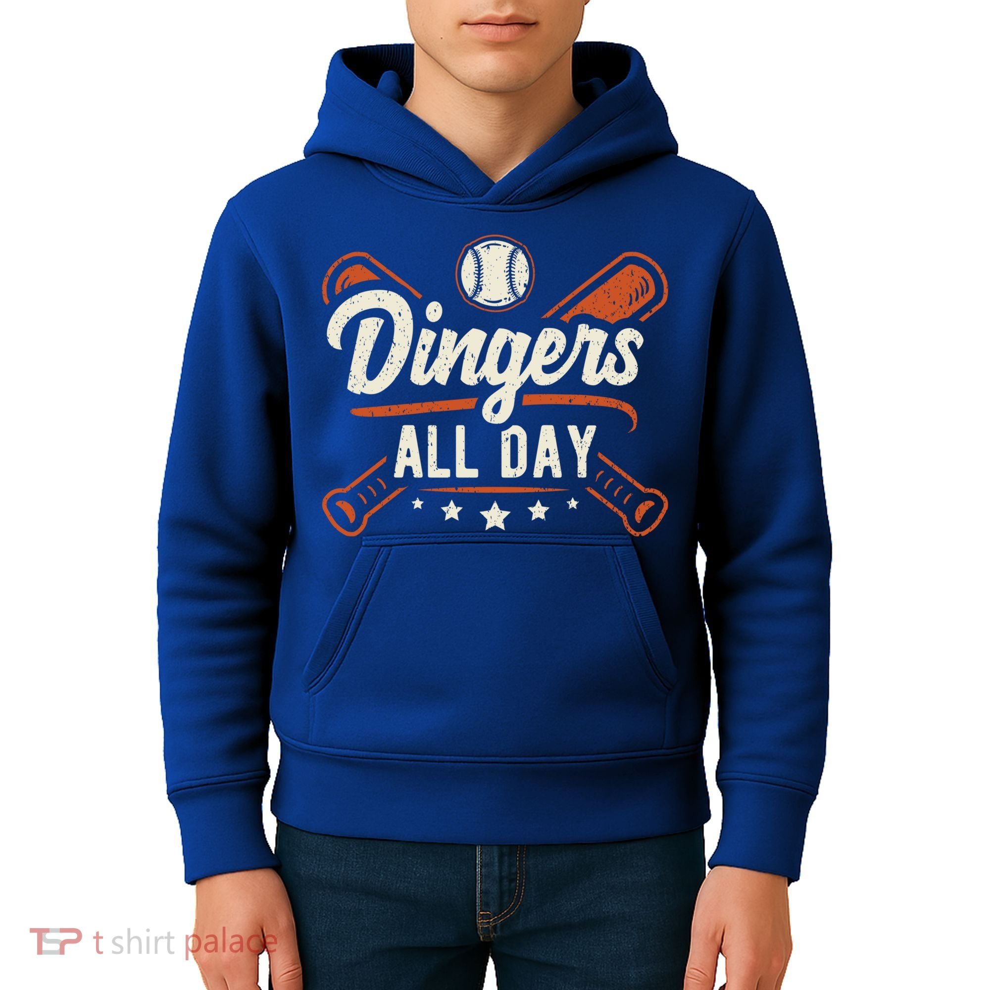 Home Runs Dingers All Day Baseball Home Run Dinger Gift Kids Hoodie