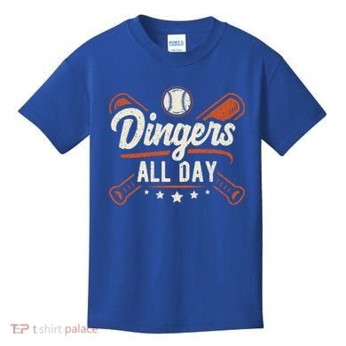 Home Runs Dingers All Day Baseball Home Run Dinger Gift Kids T-Shirt