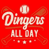 Home Runs Dingers All Day Baseball Home Run Dinger Gift Santa Hat thumb 1