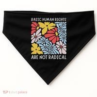 Human Rights Democrat Equality Right Floral Equality USA-Made Doggie Bandana thumb 0