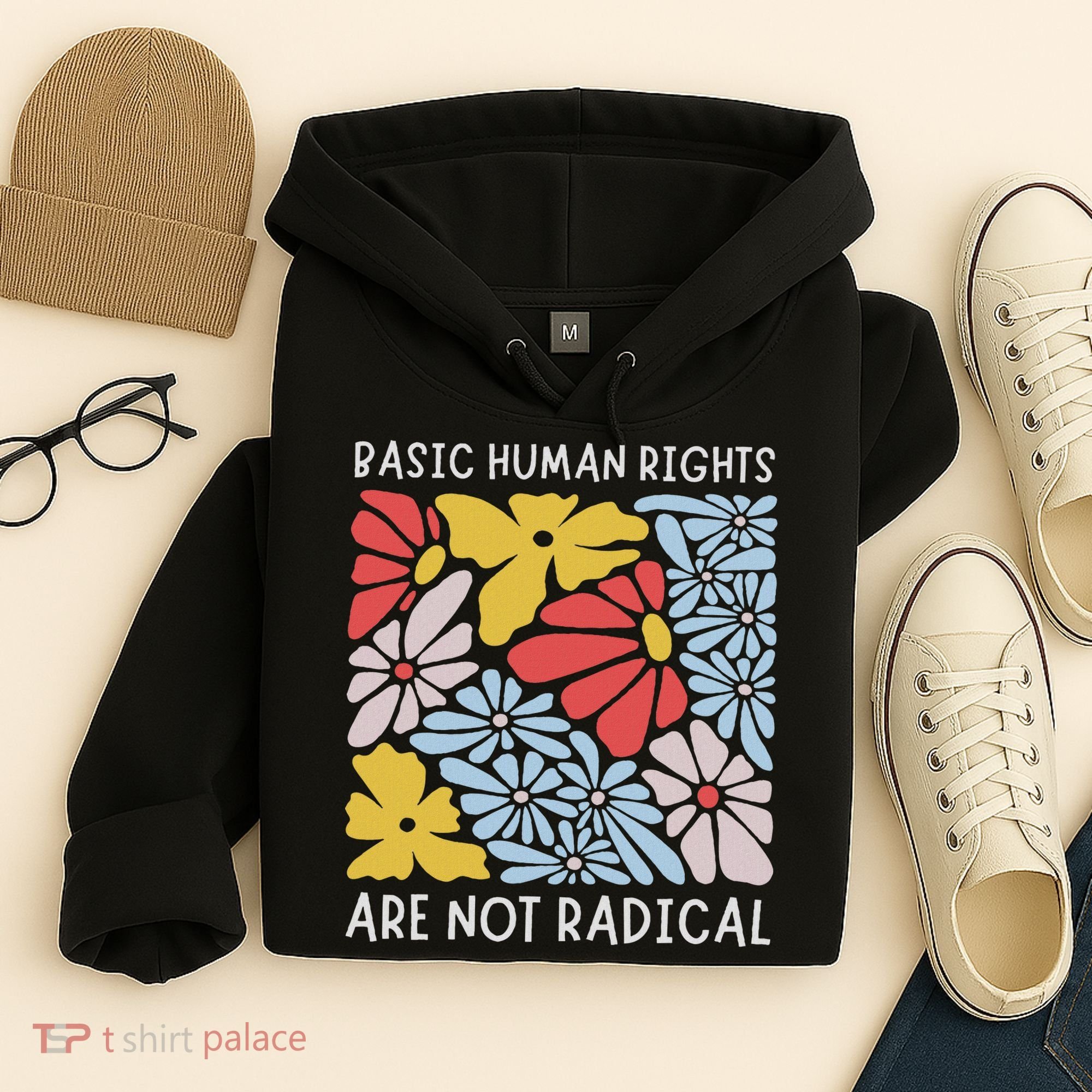 Human Rights Democrat Equality Right Floral Equality Hoodie