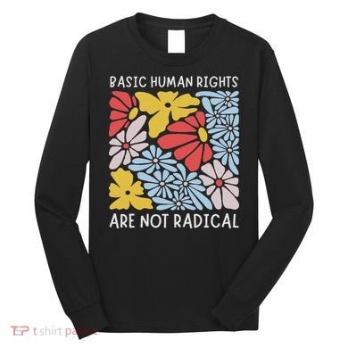 Human Rights Democrat Equality Right Floral Equality Long Sleeve Shirt