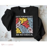 Human Rights Democrat Equality Right Floral Equality Sweatshirt thumb 2