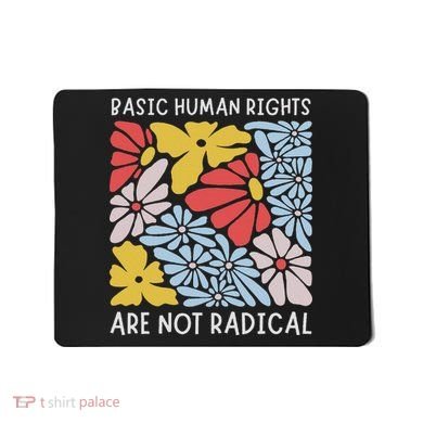 Human Rights Democrat Equality Right Floral Equality Mousepad