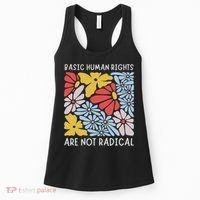 Human Rights Democrat Equality Right Floral Equality Women's Tank Top thumb 0