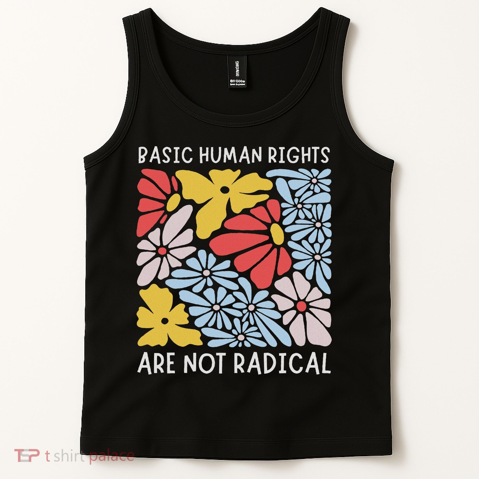 Human Rights Democrat Equality Right Floral Equality Tank Top