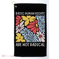 Human Rights Democrat Equality Right Floral Equality Golf Towel thumb 0