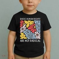 Human Rights Democrat Equality Right Floral Equality Toddler T-Shirt thumb 2