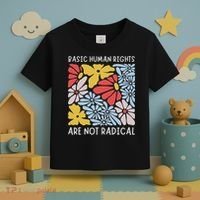 Human Rights Democrat Equality Right Floral Equality Toddler T-Shirt thumb 3