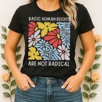 Human Rights Democrat Equality Right Floral Equality Women's T-Shirt thumb 2