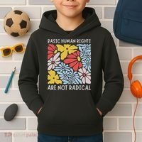 Human Rights Democrat Equality Right Floral Equality Kids Hoodie thumb 2