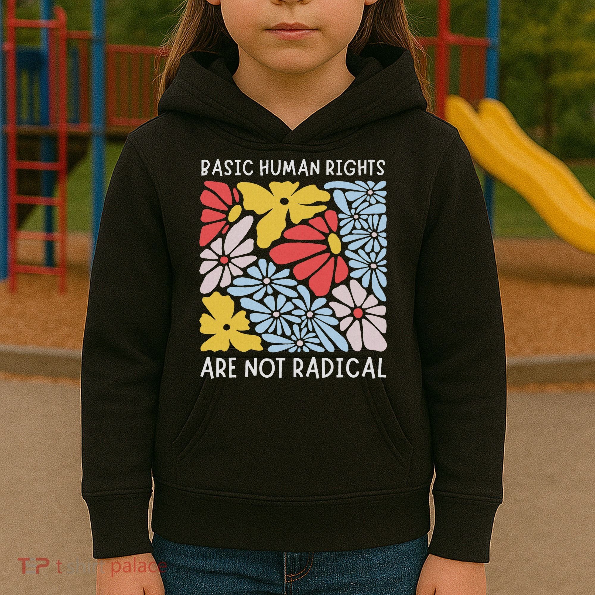 Human Rights Democrat Equality Right Floral Equality Kids Hoodie