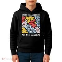 Human Rights Democrat Equality Right Floral Equality Kids Hoodie thumb 4
