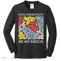Human Rights Democrat Equality Right Floral Equality Kids Long Sleeve Shirt thumb 0