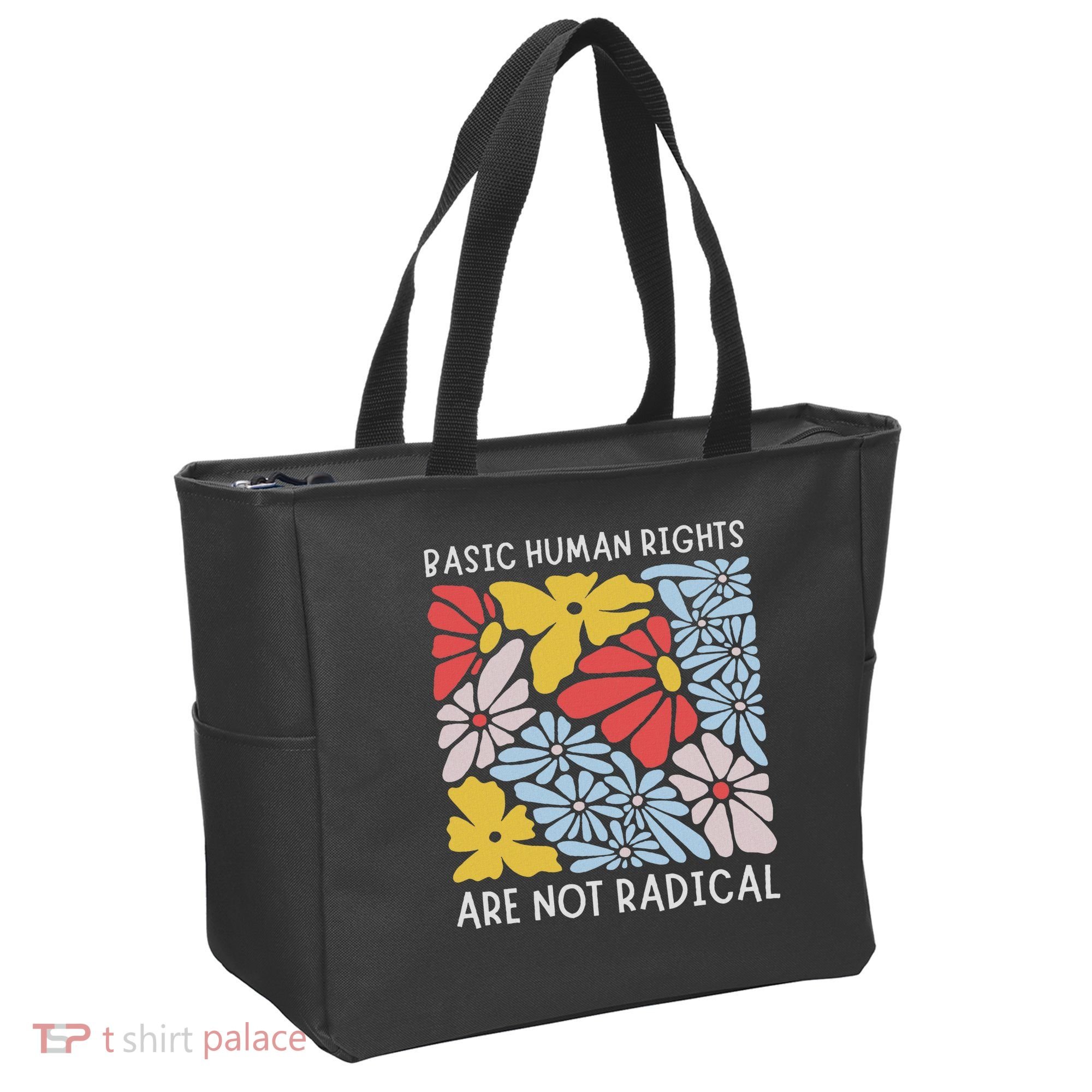 Human Rights Democrat Equality Right Floral Equality Tote Bag