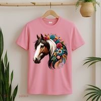 Horse Riding Equestrian Horse Portrait Western Horseback T-Shirt thumb 2