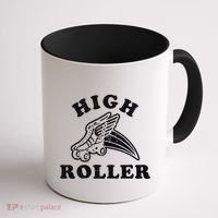 High Roller Funny Roller Skating Meme Coffee Mug thumb 1