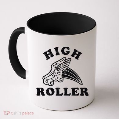 High Roller Funny Roller Skating Meme Coffee Mug