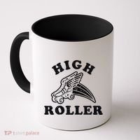 High Roller Funny Roller Skating Meme Coffee Mug thumb 0