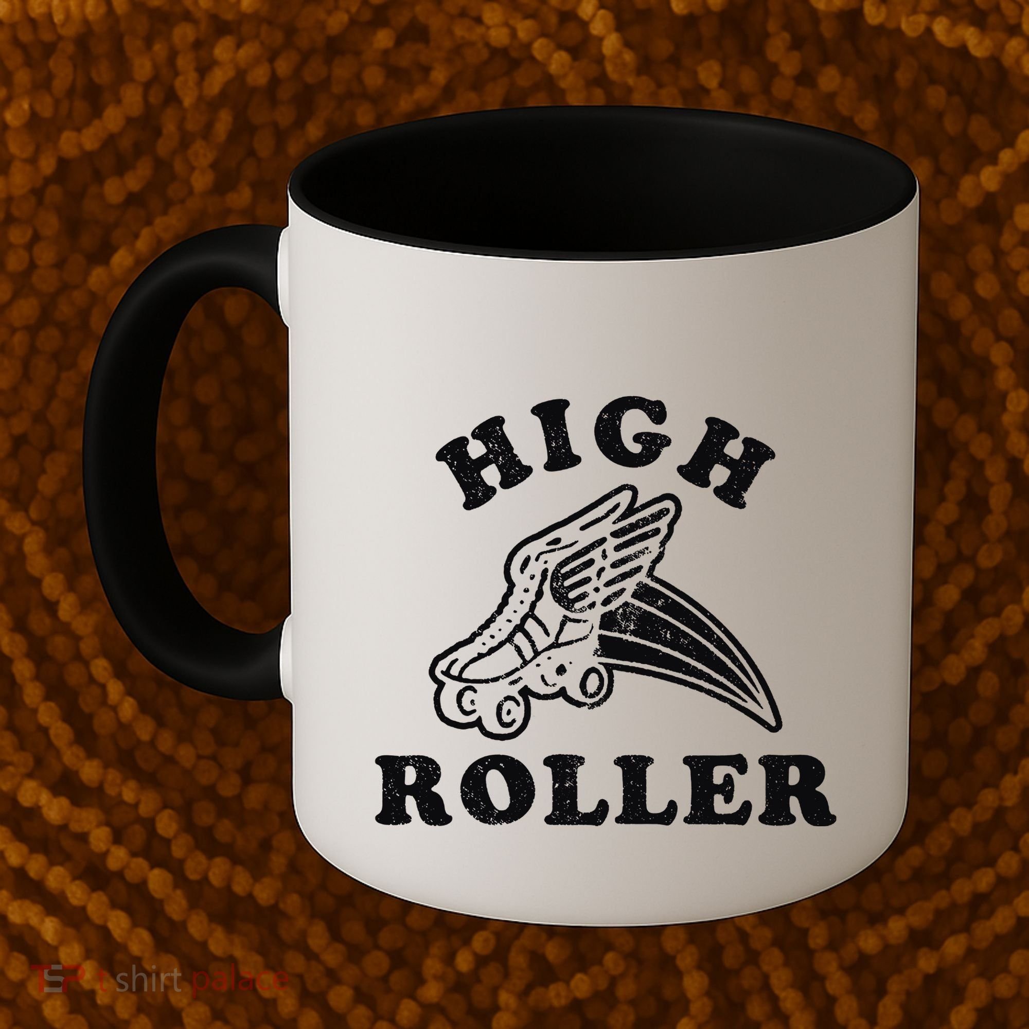 High Roller Funny Roller Skating Meme Coffee Mug