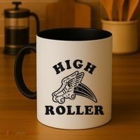 High Roller Funny Roller Skating Meme Coffee Mug thumb 4