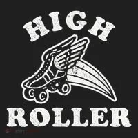 High Roller Funny Roller Skating Meme Tumbler thumb 3
