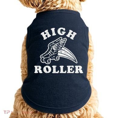 High Roller Funny Roller Skating Meme Doggie Tank