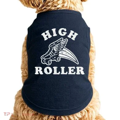 High Roller Funny Roller Skating Meme Doggie Tank