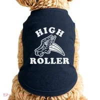 High Roller Funny Roller Skating Meme Doggie Tank thumb 0