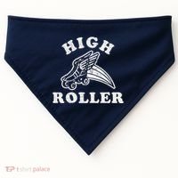 High Roller Funny Roller Skating Meme USA-Made Doggie Bandana thumb 0