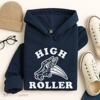 High Roller Funny Roller Skating Meme Hoodie thumb 4