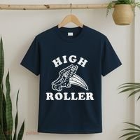 High Roller Funny Roller Skating Meme T-Shirt thumb 2