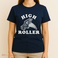 High Roller Funny Roller Skating Meme T-Shirt thumb 4