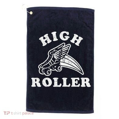 High Roller Funny Roller Skating Meme Golf Towel